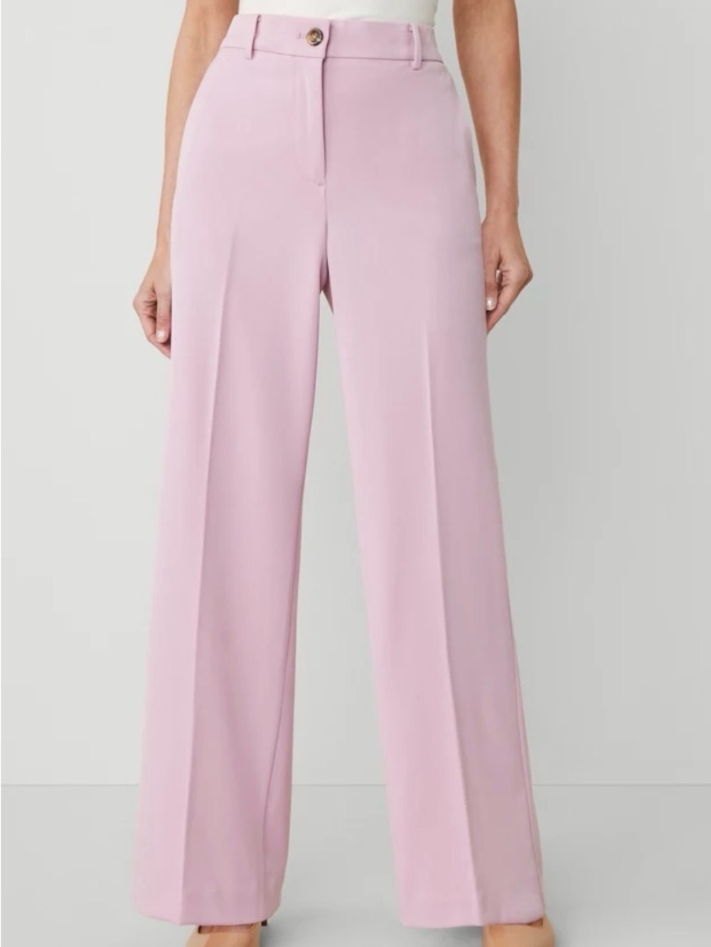 NWOT Ann Taylor Perfect Wide-Leg Pants in Dusted Orchid Size 6 - Picture 2 of 12